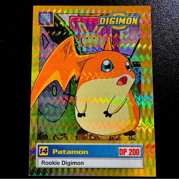 1999 Digimon 17 Of 34 #14 Patamon Animated Series 1 Holo Foil - Picture 1 of 2